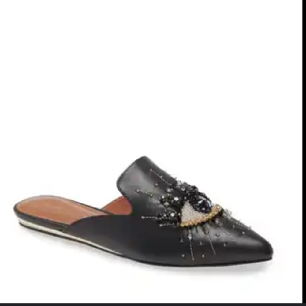 Embellished Black Women's Mules